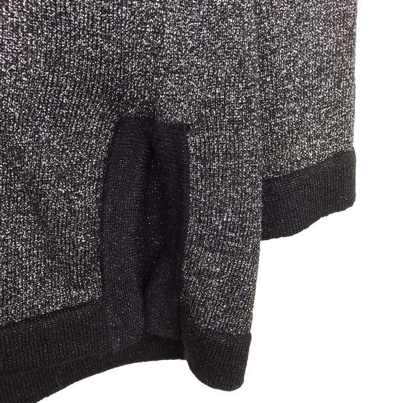 Vtg Regency Collection Joyce 1/4 Zip Sweater Black Silver Metallic Knit Medium - Picture 5 of 8